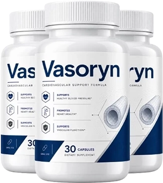 Vasoryn Cardiovascular Support Formula three bottle package — 30 capsules per bottle
